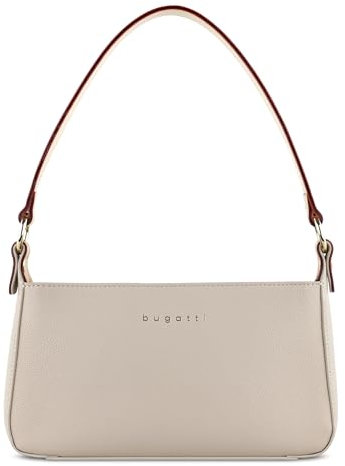 bugatti Ella kleine Damen-Umhängetasche - Kunstleder, Reißverschluss, in Beige