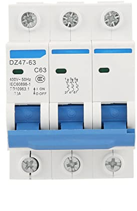 63A FI-Schutzschalter, Fehlerstromschutzschalter, DIN-Schienenmontage, Überlast-Kurzschlussschutz für Haustechnik, Bauwesen, 3-polig