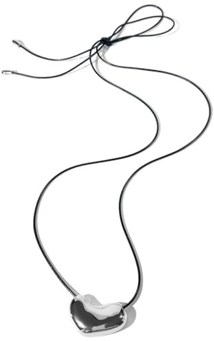 Ldabrye Adjustable Leather Rope Necklace with Swirls Pendant Supplies for Trendy Men and Women Versatile Fashion Accessory