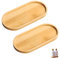 Ovale Holz Serviertablett, 2 StückHolz Oval Holztablettsm Holztablett, Holztablett, Holz Servierplatte, Toilettentank Tablett, Schminktisch Tablett, für Heimdekoration, Café, Bar, Restaurant
