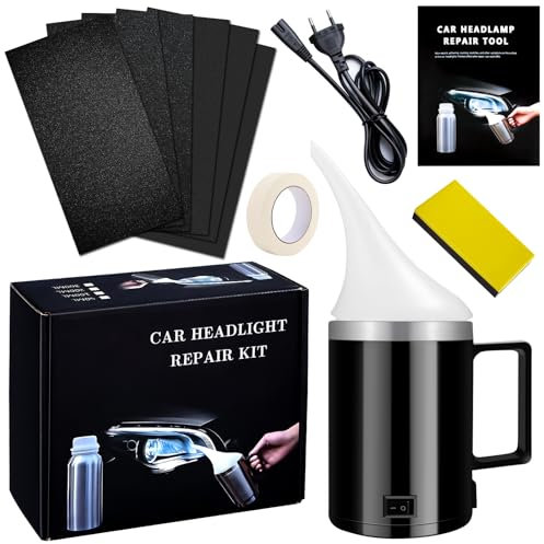 SPINNE LUCAS Scheinwerfer Aufbereitung Set, Scheinwerfer Polierset, Scheinwerfer Bedampfen Set, Scheinwerfer Politur Polieren Aufbereitung Bedampfen, Scheinwerfer Reparatur Set