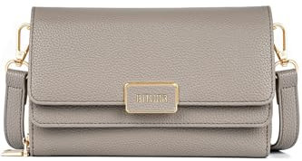 BITUOR Klein Handy Umhängetasche,Damen Kleine Umhängetasche,PU Leder Crossbody Schultertasche Reisepass Handytasche mit Kartenschlitz Verstellbar Abnehmbar Schultergurt