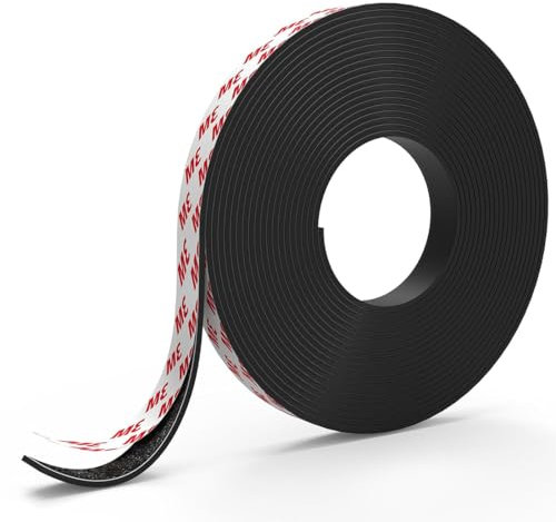 CJQRL Cinta Magnetica Adhesiva, 3 Metros Cinta Magnetica, Autoadhesivas Cinta Magnetica, Cinta Magnética Adhesiva para Mosquiteras, Cortinas, DIY y Más, Tiras Magnéticas(10 mm ancho y 1,5 mm espesor)