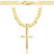 AMAR OPRAVA goldkette herren mit kreuz 585, Kette Herren 925/585 - kreuz kette herren gold 585 massiv - 5 mm, Kreuz Kette - Kreuzkette - Halskette Herren Panzerung