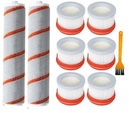 Nilnyvda Kompatibel mit Kompatibel mit Dreame V8 / V9 / V9B / V9P / XR / V10 / V11 Akku-Staubsauger, Ersatzteil, Rollenbürste, Hepa-Filter-Austauschset(Set B)