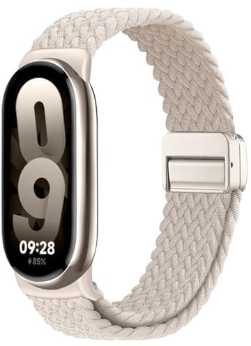 Issinlky Nylon geflochtene armband für Xiaomi Mi Band 8/9/10, elastisches armband für Xiaomi Smart band 10/9/8 Frauen Männer