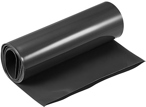 TA-VIGOR Battery Wrap PVC Heat Shrink Tubing, 200mm Width Flat Battery Sleeves, 1.5M Long Good Insulation Heat Shrink Tubing for Battery Protection, Black