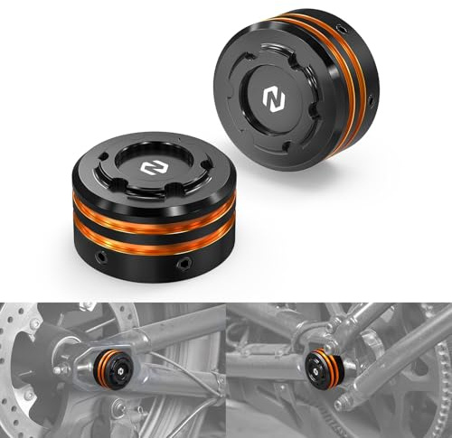 NICECNC Cache-écrous d'essieu arrière Compatible with Harley Sportster S RH1250S 2021-2024, Pan America 1250 RA1250 2021-2023, Remplacement pour 14611882, Voir compatibilités, Orange