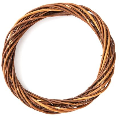 Yurosiay Willow Wreath Wooden Wreath Artificial Vine Wreath Christmas Garland Natural Wreath Frame Straw Wreath Spring Willow Garland Door Wreath Christmas Rattan Ring for DIY Home Decor Brown 50 cm