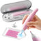 Caydo Elektrischer Diamond Painting Stift, Ergonomisches Diamond Painting Zubehör mit Multi-Spitzen, Diamond Paint Stift zum Setzen von AB-Diamanten ohne Wachs (Rosa)