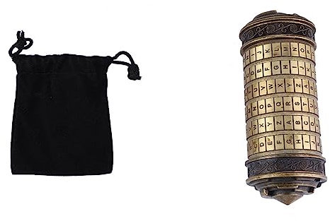 Keenso Klassiker da Vinci Code Lock Elegant Letter Lock Ringhalter für Romantik für Verlobungsring oder Wertsachen Premium Metal -Material