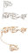 IMIKEYA 2Pcs Flower Chain Finger Rings Set Stylish Alloy Punk Cuff Rings for Women Festival Party Jewelry Hollow Design for Unique Look