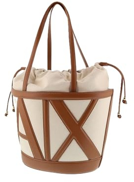 Armani Exchange Damen Marisol Canvas Einkaufstasche Natur/Saline Clay One Size