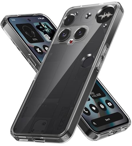 ESTH Ultra Dünn Hybrid Hülle für Nothing Phone (3), [Militärqualität Anti-Fall Schutzhülle],Transparente Hart PC Zurück,Weiche TPU Kante, Transparent