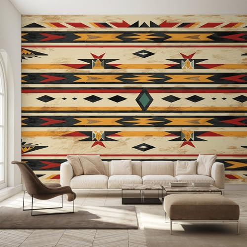 Generisch Tapete Indianer, Azteken Stammes Navajo Fototapete Wohnzimmer Schlafzimmer Tapeten, Vliestapete Wandtapete, Mustertapete Wanddeko 150x105 cm (B x H) Y&W36