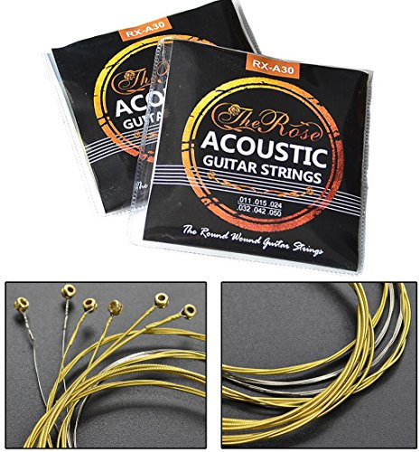 WSS – Saitensatz, 6 Stück für Akustikgitarre, klassische Gitarre, Saiten für 3/4-Gitarre, Saiten, Zubehör, Weihnachtsgeschenk, Geschenk