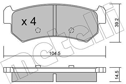 metelligroup 22-0511-0 - Bremsbeläge