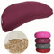 maylow Yoga mit Herz® Hochwertiges Yogakissen  Shivaya  Halbmond Bezug waschbar Innenkissen gefüllt mit Bio-Dinkelspelzen (pflaume)