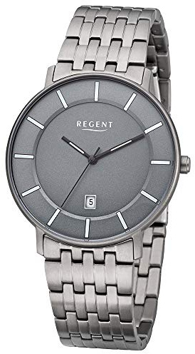 REGENT Herren-Uhren Analog Quarz One Size Grau 32018690