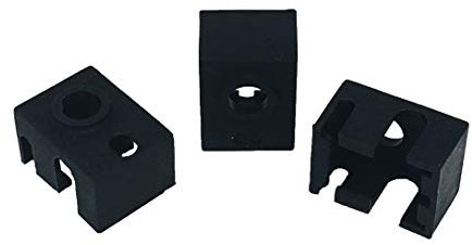 3Wthings 3 Stück 3D Drucker Silikon Socke E3D V6 PT100 Hotend/Heizblock, Schwarz