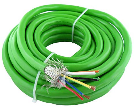 WITTKOWARE LIYCY Steuerleitung, geschirmt, 3x2,5 + 5x0,75mm², Mantelfarbe grün, Kabellänge 10m