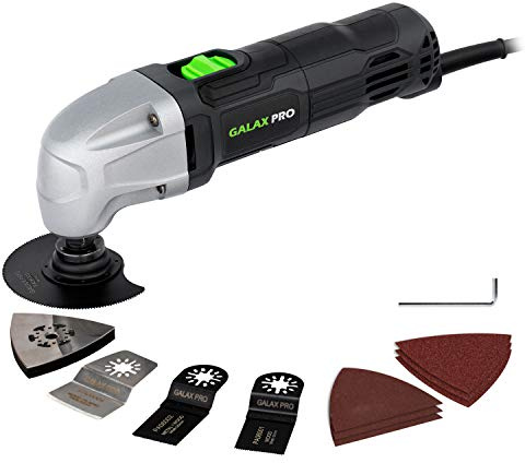 GALAX PRO 180W Oszillierendes Multifunktionswerkzeug, 22000 OPM, 3° Oszillationswinkel Mit 3 Sägeblättern, Schleifset Ideal zum Schneiden, Sägen, Schleifen von Holz, Metall, Fliesen, mehr