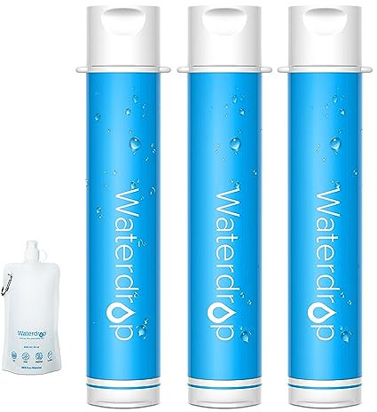 Waterdrop Cannuccia con Filtro dell'Acqua per l'Escursionismo, Sistema di Filtraggio Portatile da Campeggio, Purificatore d'Acqua Potabile per Zaino da Viaggio per Escursionismo di Emergenza(3)