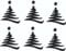 12x Christmas Vinyl Decal Sticker Wine Bottle Mug Window Gift Zig Zag Tree Ch 03 (Red)