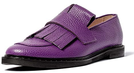 L37 HANDMADE SHOES Body Funk, Loafer Flat Donna, Viola, 39 EU