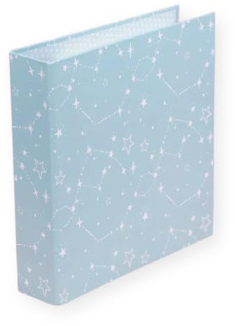 Craftelier - Galaxie gefüttertes Kartonalbum | Minzgrün - System mit 2 weißen Ringen - fester und robuster Einband | Maße 22,5 x 23 cm (6 x 8 Zoll)