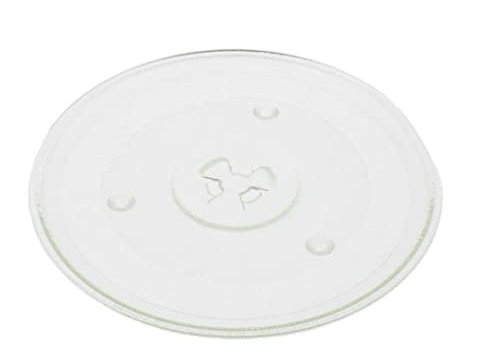 UTIZ Bandeja universal de repuesto de cristal para microondas de 315 mm, con 3 fijadores, resistente a los arañazos