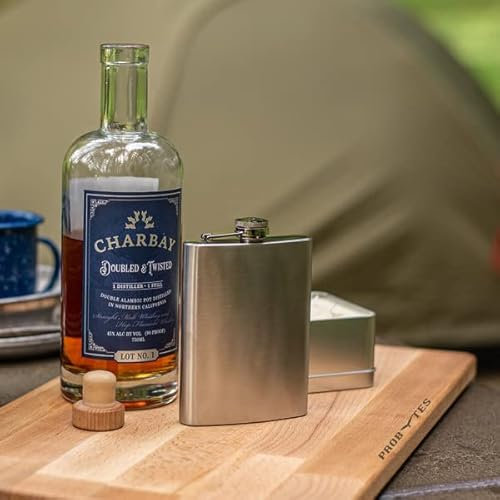 Hip Flask 6oz, 8oz, 10oz Stainless Steel Whiskey Flask 100% Leak Proof, Portable Pocket Hip Flask for Liquor Unisex - Silver (10 Oz Hip Flask)