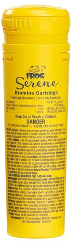 Frog Serene Bromine Replacement Cartridge for Hot Tubs to Use Only with Frog Serene in-Line and Floating Sanitizing Systems for Spas up to 600 gallons, Quick and Easy Hot Tub Sanitizer - 150 grammes