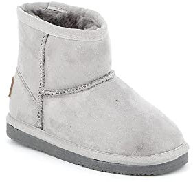 GRÜNLAND il benessere è naturale Grunland Crom PO1633 mini boot stivaletto soft in tessuto e pelliccia sintetica Grigio (numeric_29)