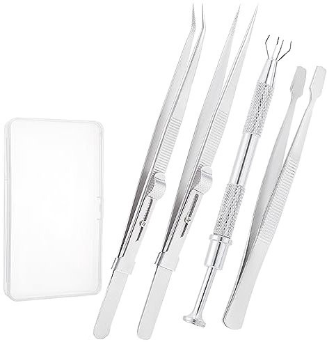 UNICRAFTALE 4Pcs 4 Styles Sélecteur de Bijoux Porte-Gemmes Pince à Épiler en Acier Inoxydable Griffe de Diamant Outil de Ramassage Perles Grabber Diamant Pièces Bijoutiers Outils Bijoux Pince à Épiler