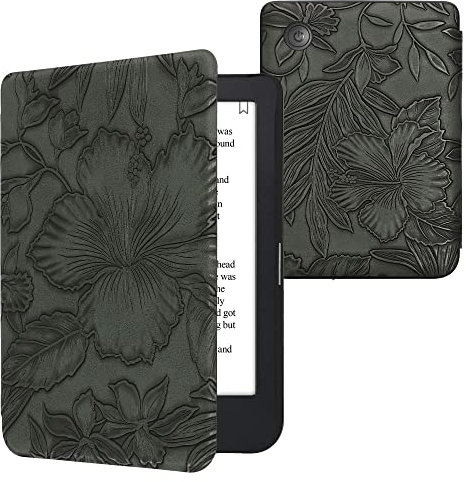 kwmobile Étui Compatible avec Kobo Clara 2E Coque - Étui à Rabat magnétique Tablette eReader Similicuir - Vert