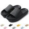 QJJQ Ciabatte Donna Uomo Comode Slide Ciabatte Nuvole Ultra Morbide Casa Pantofole Sandalo Estive Antiscivolo Ciabatte da Mare Spiaggia Piscina, Nero, 44-45 EU