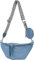 styleBREAKER Damen Halbmond Crossbody Schultertaschen Set 3-Teilig, Schultergurt mit Muster, Schlüsselanhänger, Börse 02012398, Farbe:Jeansblau