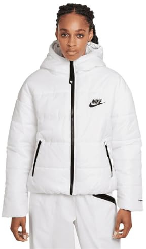 Nike FB7672-100 W NSW ESSTL THRMR CLSC PUFFER Jacket Damen WHITE/BLACK Größe M