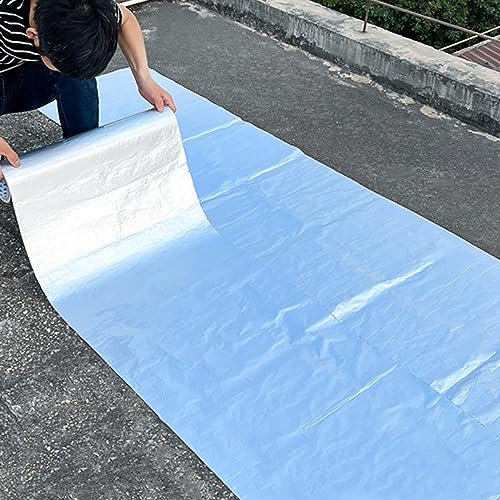 FENGSHOUU Dachbahn Selbstklebend,Dachbahn,Dachfolie,Reparaturband Dichtband,Wasserdichtes Isolieren,für Flachdach,Gartenhaus Dach,Metalldachbahn,Gartenhäuser,Carport (0.5x6m)