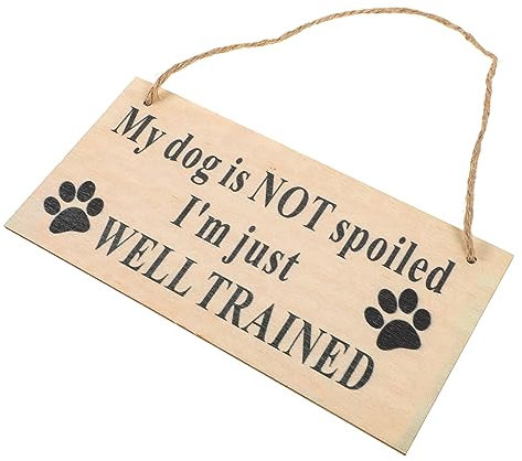 DOITOOL Holzanhänger Für Tür Dekoration Personalisiertes Hundschild Zum Aufhängen Wandornament Für Zuhause Und Geschäft Hergestellt Aus Hochwertigem Leichtem Material