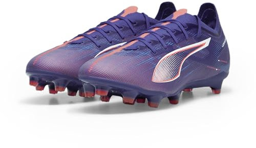 PUMA Unisex Ultra 5 Match FG/AG Soccer Shoe, Lapis Lazuli White-Sunset Glow, 46 EU