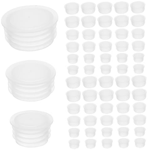 MILISTEN 150 stuck slice Kappen wieder verschließen Deckel für Plastikdosen Aufbewahrungskappen versiegelte Glasdeckel Nicht porös Einmachglas Komponente Krug Kunststoffkappe Weiß