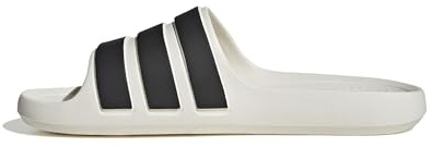adidas Unisex Adilette Flow Slides Sandal, Off White/Core Black/Off White, 46 EU