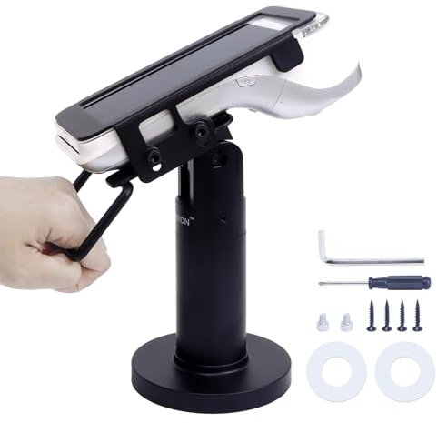 CRIZISTON Kreditkarten-Terminal-Ständer für Pax A920/A920 Pro, 17,8 cm hoch, dreh- und neigbar, POS-Maschinen-Zahlungsterminal-Ständer mit vollständig umwickeltem Metallrahmen, zum Einschrauben und