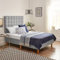 Home Treats Divan Bed With Headboard | Double Divan Base With Cover Fabric Bed Frame 4FT6 With Legs (No Mattress, Double)..