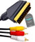 Electoys SCART to RCA Cable - AV to Scart Adapter Cable Lead Adapter - 3 RCA Male Lead - Composite AV Connector Adaptor - Audio/Video for TV DVD VCRs - 1.5m/5m