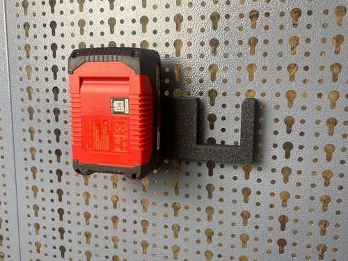 Halterung für Einhell 18V Akku für Küpper Lochwand Systemhalter 2 Fach Akkuhalter