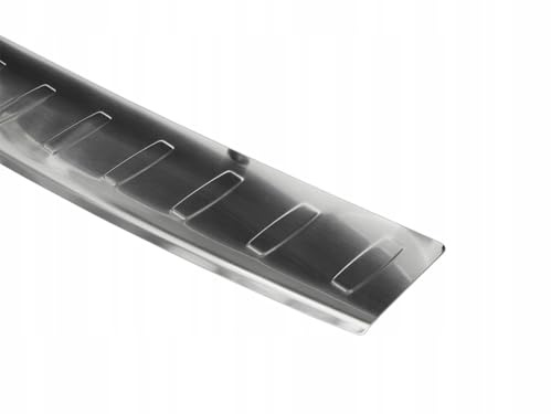AVISA | Kompatibel mit VW Up! 3D Schrägheck 2011-2022 | Ladekantenschutz Stoßstangenschutz; Rostfreier Stahl, Gebürstet, Silber; Lackschutzleiste Sichert den Heckstoßfänger vor Beschädigung