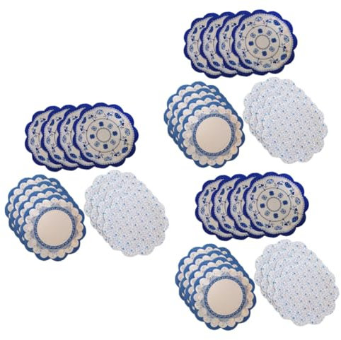 Anneome Lot De 3 Assiettes Jetables En Papier Blanc Chinois Pour Fête Mariage Anniversaire 12 Pièces X 3